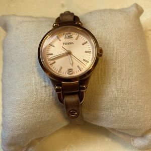 Fossil Watch - Rose Gold w/ Brown Leather Strap